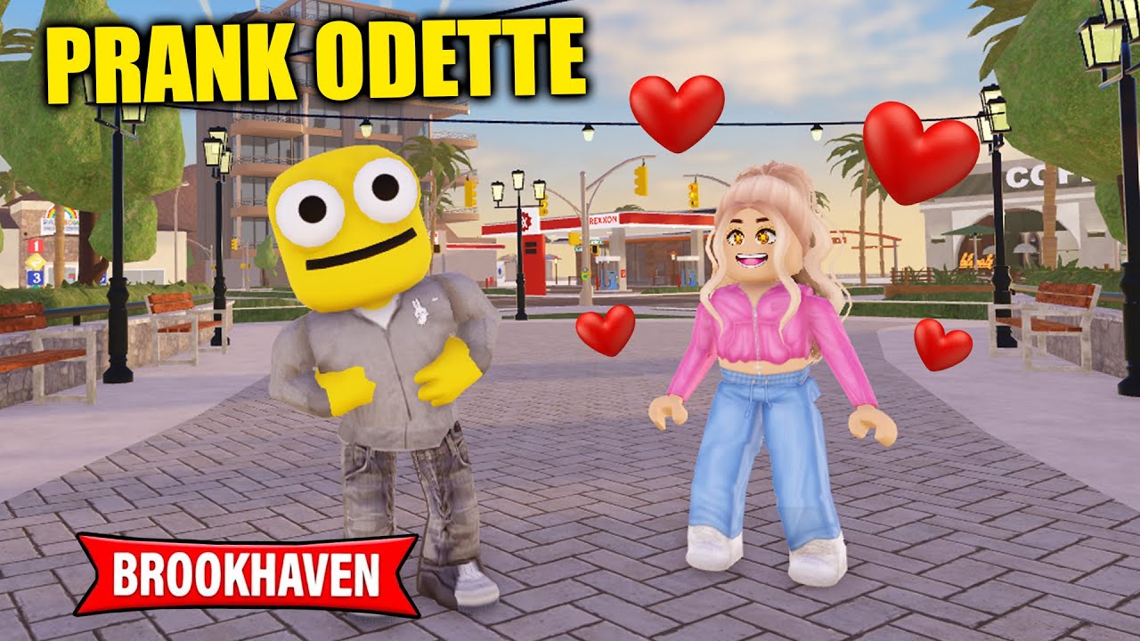 ODA TEAM JAUNE PRANK ODETTE AVANT LA SAINT VALENTIN dans Roblox Snapchat Brookhaven Secret !