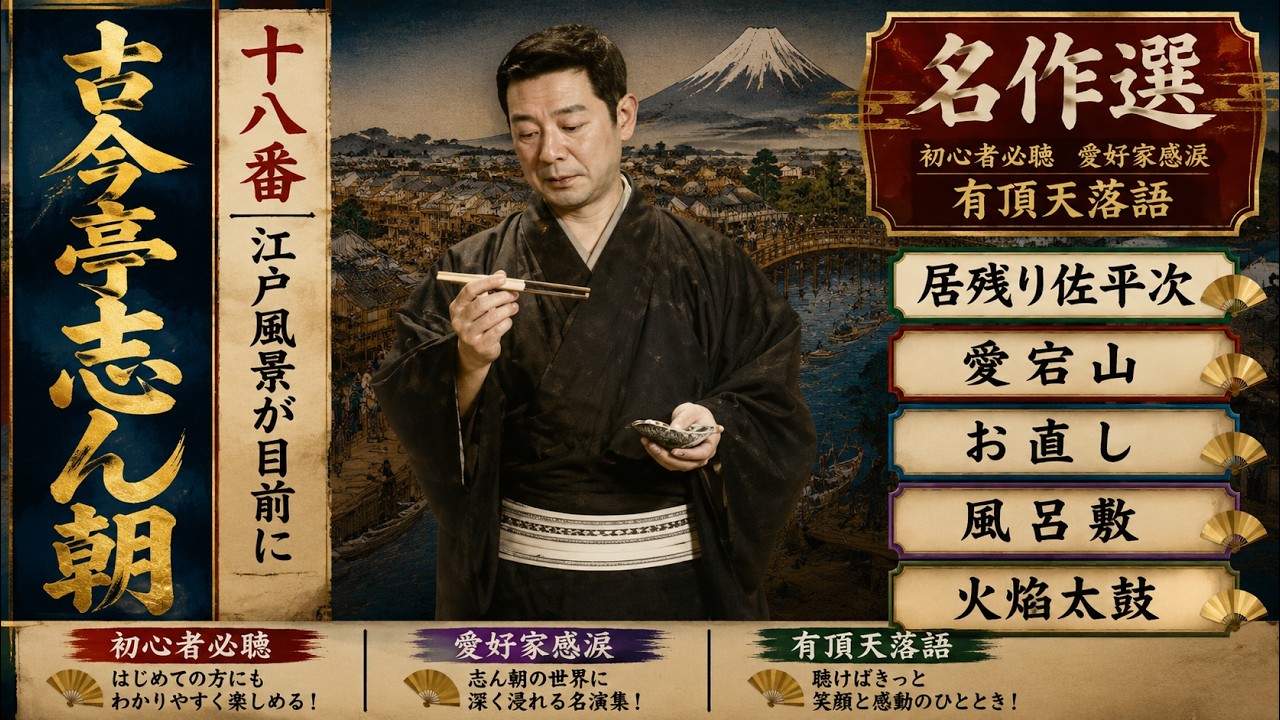 永久保存版】古今亭志ん朝 ベスト落語集｜居残り佐平次・愛宕山・火焔
