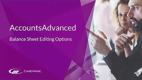 AccountsAdvanced - Balance Sheet Tips