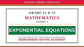 Exponential Equations Made Easy | Grade 11 Maths Exam Revision (CAPS)