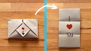 Du brauchst nur Papier für die schönste Botschaft zum Valentinstag - 3x Herz basteln zum aufklappen screenshot 5