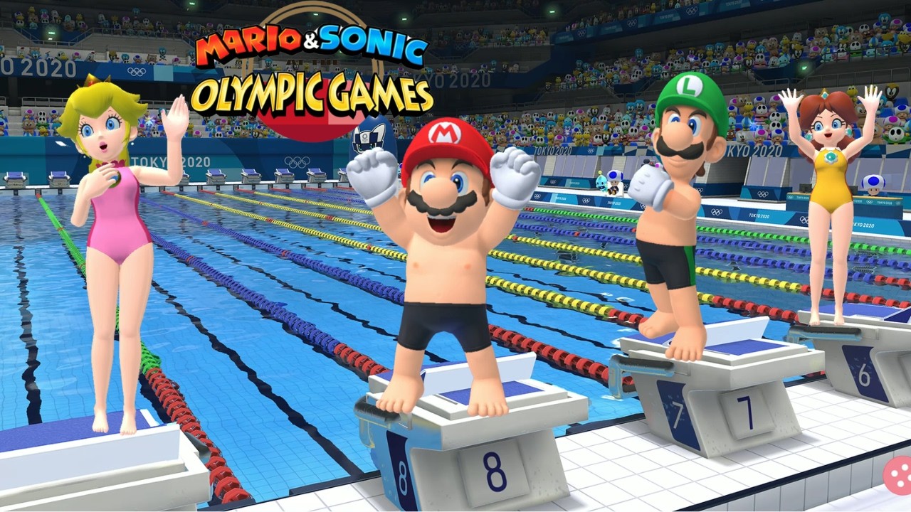 Swimming 100m Hard Mario & Sonic At The Olympic Games Tokyo 2020 All Character Gameplay (HD) Switch