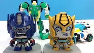 Transformers Mighty Muggs ve Bumblebee Oyuncak Robot Toys araba açılımı