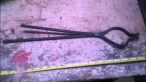 Success! Hand forged tongs from rebar!