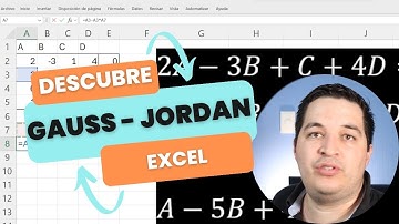 Gauss Jordan 4x4 en excel paso a paso