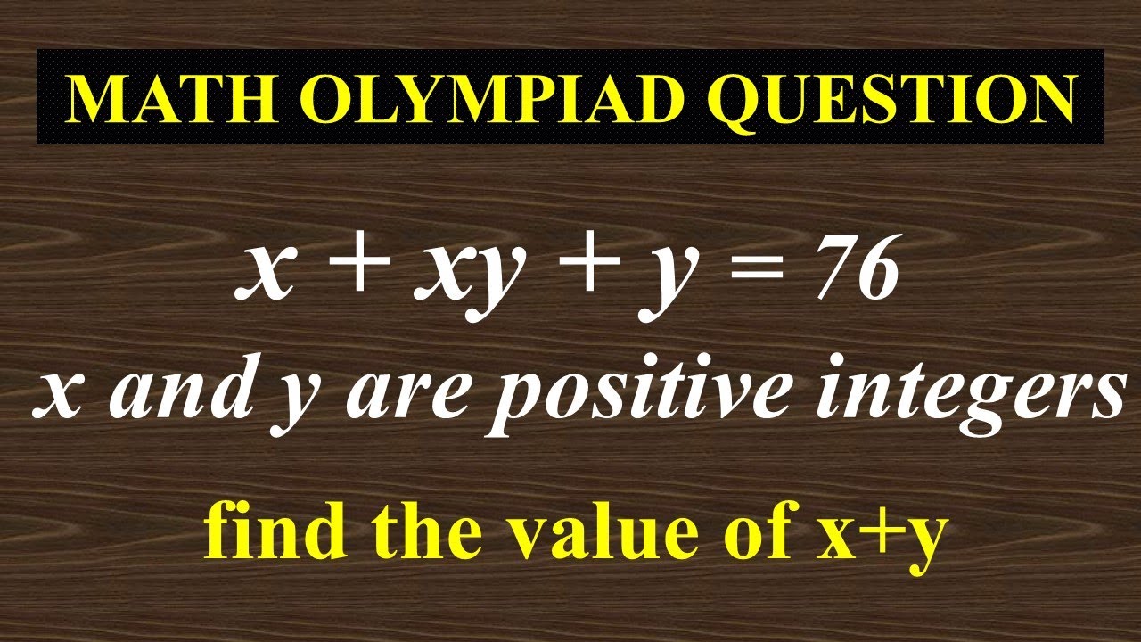 Math Olympiad Question || Nice Algebraic Equation Solving ...