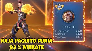 Raja Paquito 17.000 TOTAL MATCH ML WINRATE 93% Pake Skin Baru HARGA 3 JUTA - Mobile Legends