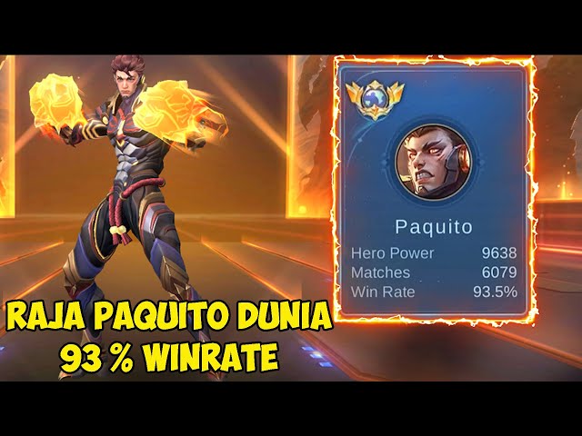 Raja Paquito 17.000 TOTAL MATCH ML WINRATE 93% Pake Skin Baru HARGA 3 JUTA - Mobile Legends class=