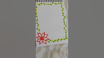 Easy floral border design for school projects and assignments ♥️🎀#shorts #coverpagedesign #border
