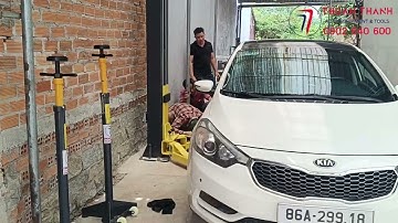 Lắp đặt cầu nâng sửa xe ô tô 2 trụ 4 tấn TEKO màu xám TK-140G  tại Đức Linh Bình Thuận. 0902640600