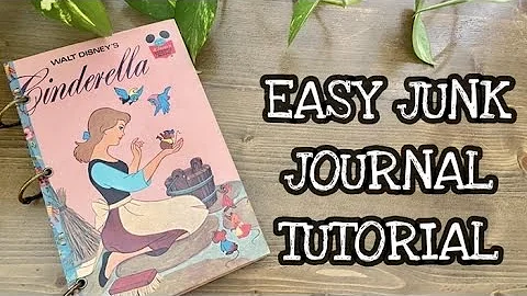 Easy Junk Journal Tutorial / No Sew Junk Journal DIY Video / Easy Vintage Book Journal