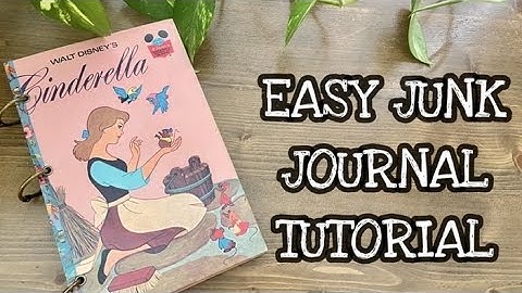 Easy Junk Journal Tutorial / No Sew Junk Journal DIY Video / Easy Vintage Book Journal