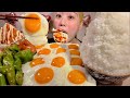 ASMR 目玉焼き 明太マヨ ししとう Fried Egg【日本語字幕】【咀嚼音/ Mukbang/ Eating Sounds】