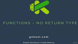 37 - Functions (No return Type, No parameters) - Kotlin Developer Course - Build Android Apps Kotlin