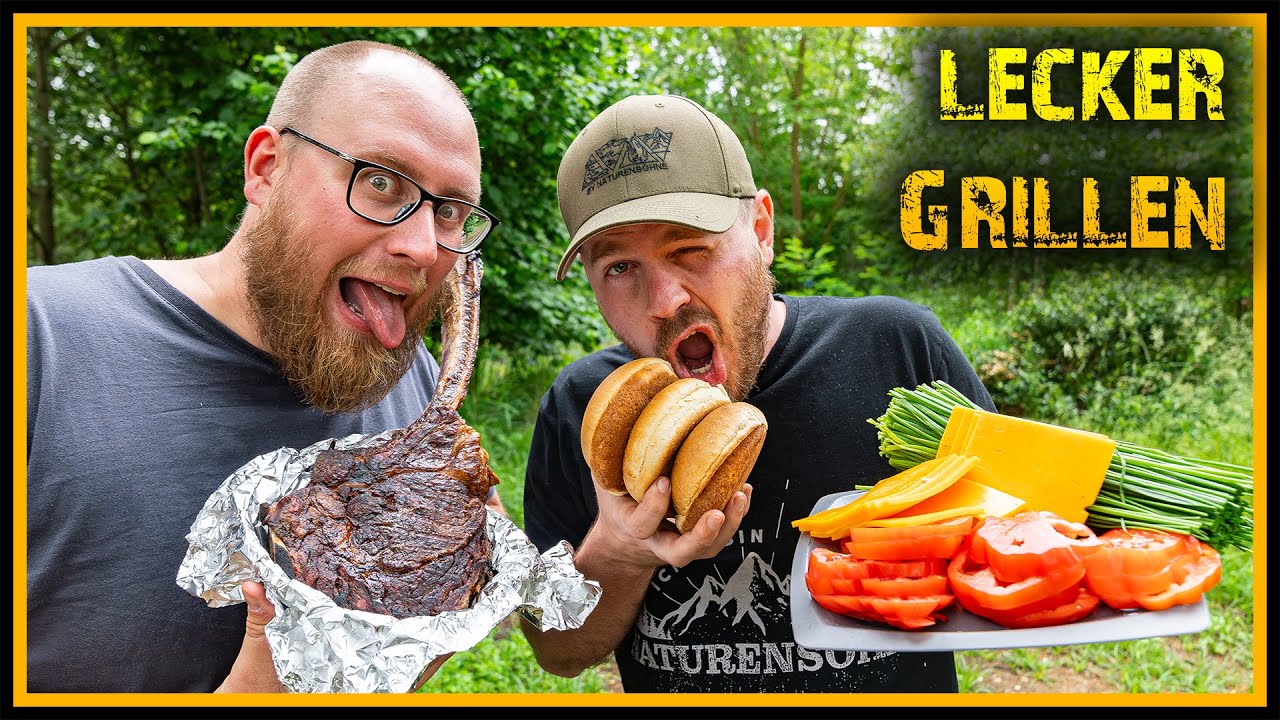 Tomahawk Steak grillen mit Freunden - BTS - Kochen Grillen mit Ardbeg