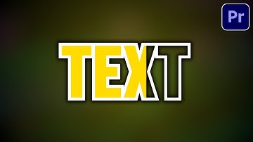 Text Color Fill Animation - Premiere Pro Tutorial