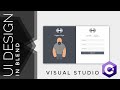 UI Design : XAML UI design in Visual studio blend 2017 | GYM Registration Login Design | C# WPF