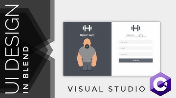 UI Design : XAML UI design in Visual studio blend 2017 | GYM Registration Login Design | C# WPF