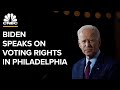 President Biden gives major voting rights speech in Philadelphia — 7/13/21