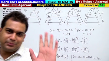 Class 10 Maths (Ex 7A Q3) Chapter : TRIANGLES  (RS Agarwal 2019)