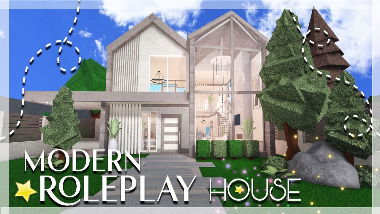 BLOXBURG | 50K MODERN ROLEPLAY HOUSE | bloxburg speedbuild bloxburg ...