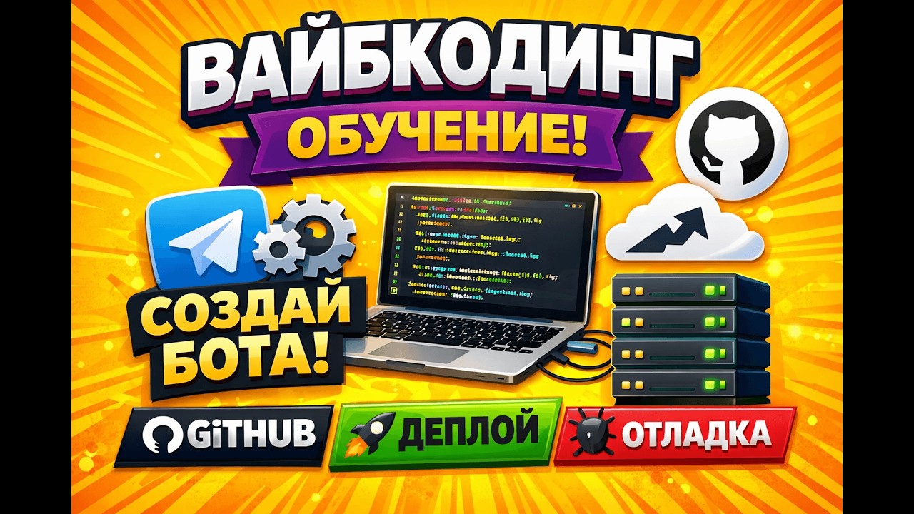 Практика #6 Вайбкодинг обучение: создаём Telegram-бота с нуля | GitHub, Railway, деплой и отладка