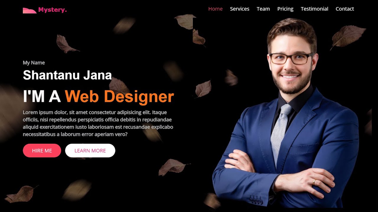 Create a Personal Portfolio Website Using HTML CSS and JavaScript