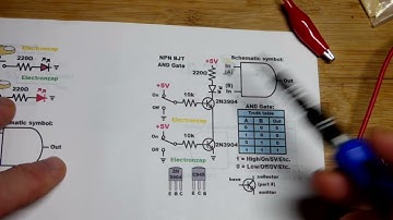 Diagram for 2 NPN BJT AND Logic Gate Demo Circuit