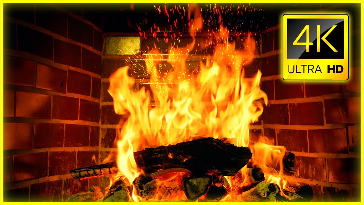 SUPER RELAXING FIREPLACE with Crackling Fire Sounds 10 hours 🔥🔥 ...