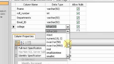 Asp.Net tutorial in tamil part - 12 create table in web developer
