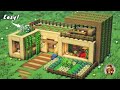 Minecraft: How to Build a Ultimate Wooden Modern House Tutorial | [Easy Build 🏡]