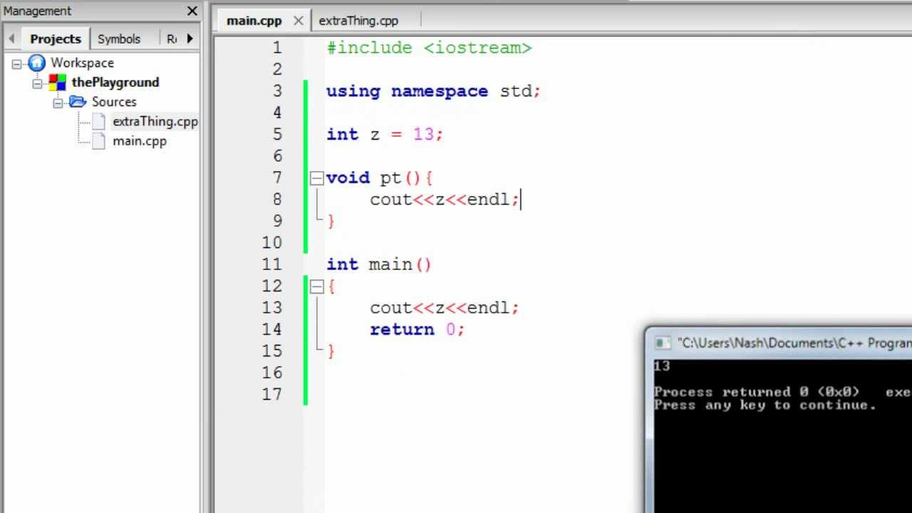 C function variable