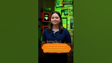 AI-driven sustainability and green business operations with SAP tools | ZaranTech #Shorts