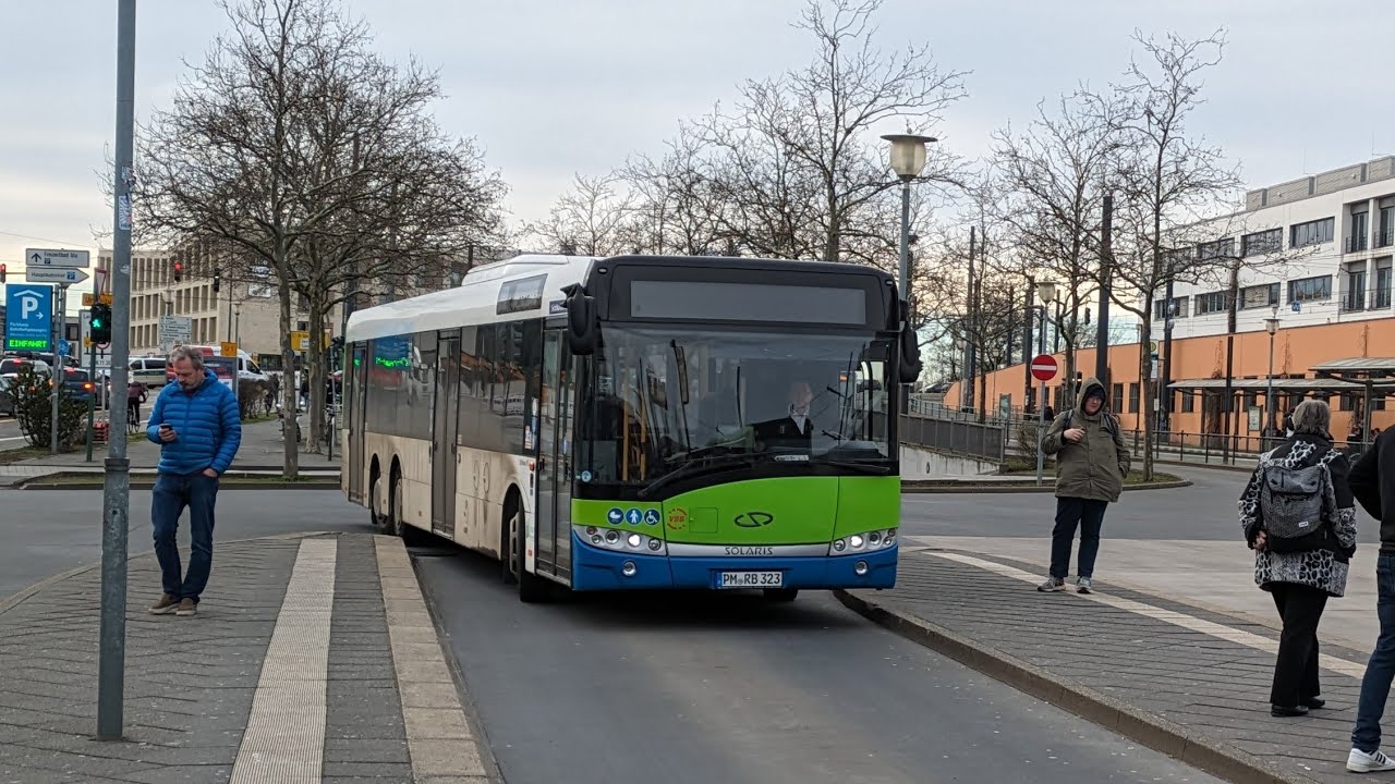 Regiobus PM|Mitfahrt im Solaris Urbino 15 auf dem 607 von S Potsdam Hbf bis Werder, Bahnhof