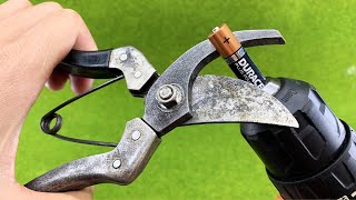 Special Way To Sharpen Pruning Shears As Sharp As A Razor