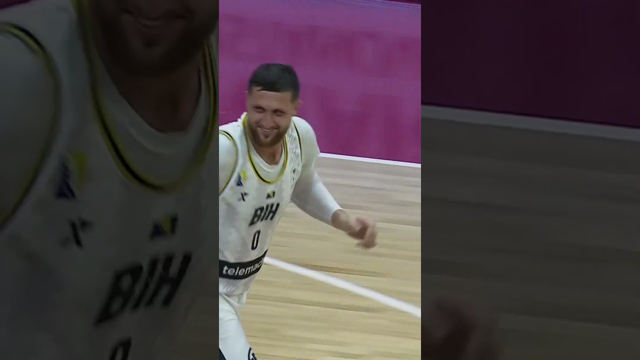 Nurkic with the ultimate troll move 🤌😂 #FIBAWC