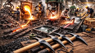 Scrap Iron to Strong ⛏️ Pickaxe | Traditional Forging by Skilled Workers