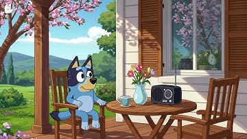 Calm Spring Vibes With Bluey 🌺Lofi Music Chill for Focus and Study