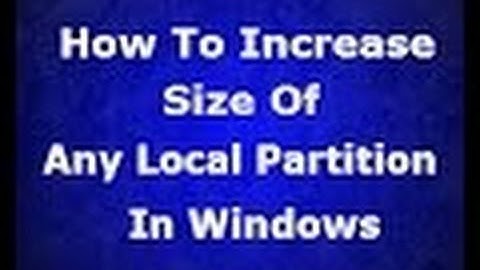 extand  Drive C Without lost  Data on windows 7/10