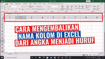 Cara Mengembalikan Nama Kolom di Excel dari Angka Menjadi Huruf