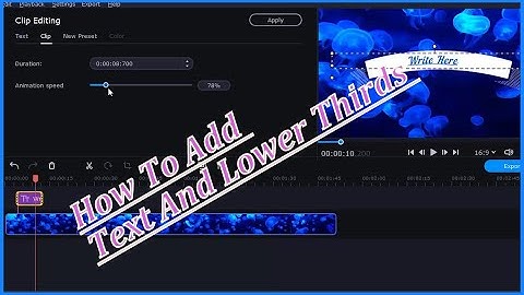 How To Add Text And Lower Thirds In Video By Using Movavi Editor Plus – Online Tutor
