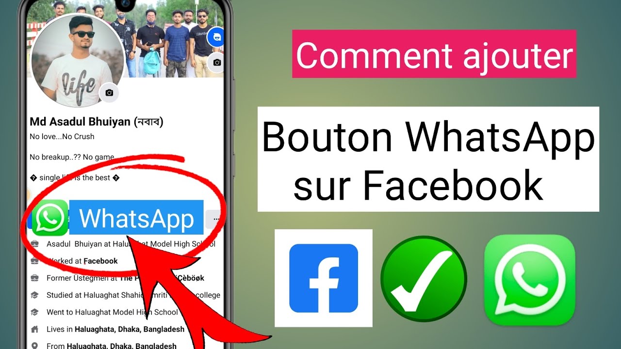 Comment ajouter un lien WhatsApp dans un profil Facebook |  Ajouter un bouton WhatsApp sur Facebook