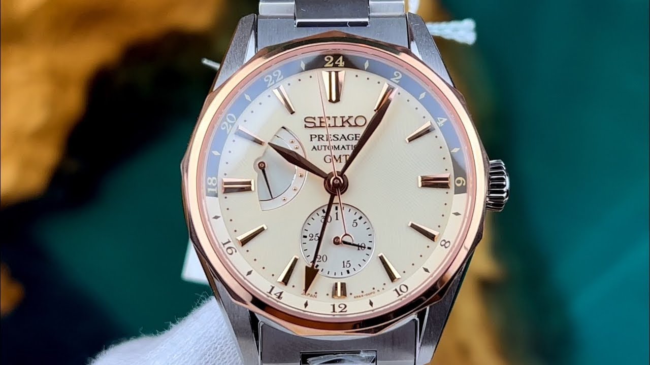 Video 4K ] Seiko Presage Ocean Traveler Mechanical Titanium GMT SARF012 |  Quang Lâm - YouTube