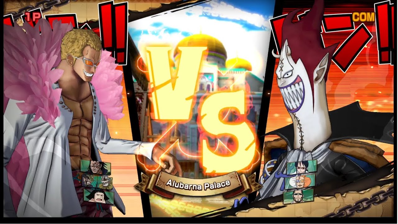 DOFLAMINGO VS GECKO MORIA Free Battle One Piece Burning Blood YouTube