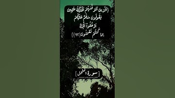 سورة النحل الآية ٣١ الى ٣٣ بصوت الشيخ ماهر المعيقلي