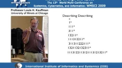 Workshop on Sign and Space (Part 1/2) by Prof. Kauffman