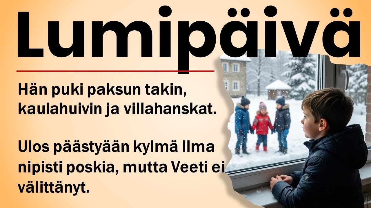 Learn Finnish with a Story | Beginner |Lumipäivä