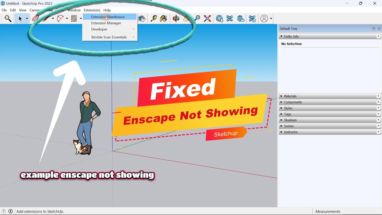 atasi Enscape tidak muncul di sketchup 2023 - YouTube