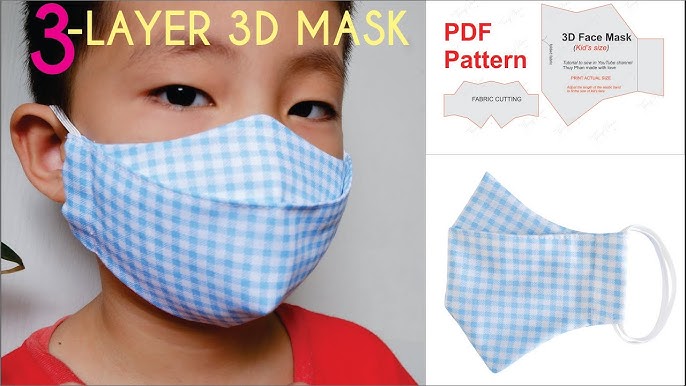 CHILD'S 3 Layer 3D Face Mask | PDF Face Mask Pattern | DIY Face Mask For Kids - YouTube child-s-3-layer-3d-face-mask-pdf-face-mask-pattern-diy-face-mask-for-kids-youtube