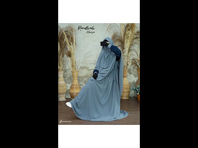 Gamis set Abaya cantik adem dan syari  Set By Ummu Maryam Collections class=